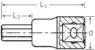 Stahlwille 49 8 02050008 Belső hatlap Dugókulcs bit betét 8 mm 3/8 (10 mm) 2. kép