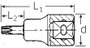Stahlwille 54 TX 03100030 TORX Dugókulcs bit betét T 30 1/2 (12,5 mm) 2. bélyegkép