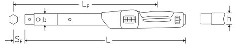 Stahlwille 730N/12 50181012 Nyomatékkulcs Bedugaszolós szerszámokhoz Bedugaszolható négylap 14 x 18  2. kép
