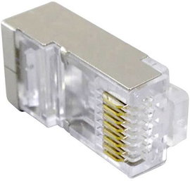 RJ45 moduláris csatlakozó dugó, egyenes, CAT5e, 8P8C, BKL Electronic 143041