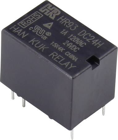 HR93-DC12H Nyák relé 12 V/DC 2 A 1 váltó 1 db