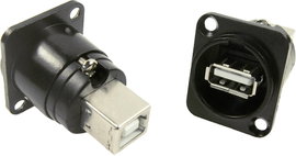 XLR adapter USB A aljzat az USB B-hez Adapter, beépíthető CP30114 Cliff Tartalom: 1 db