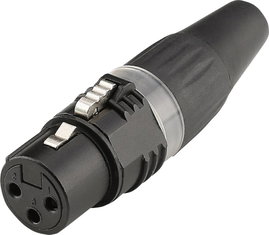 Hicon HI-X3CF-BLK XLR csatlakozó Dugó, egyenes Pólusszám: 3 Fekete 1 db