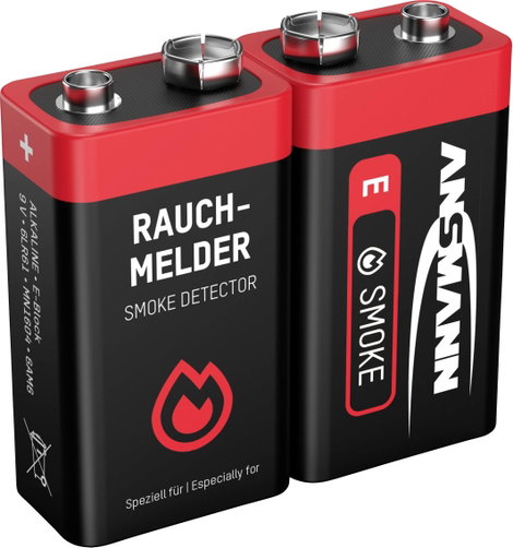Ansmann Rauchmelderbatterie 9V-os elem Alkáli mangán 9 V 2 db 2. kép