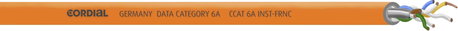 Cordial CCAT 6A INST-ORANGE 100 FRNC Hálózati kábel CAT 6A U/FTP 8 x 0.26 mm² Narancs méteráru