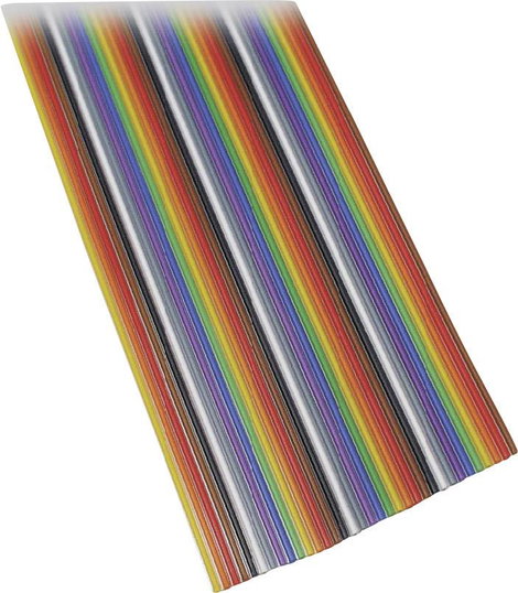 BKL Electronic 10120158/10 Szalagkábel Raszterméret: 1.27 mm 16 x 0.08 mm² Tarka 10 m