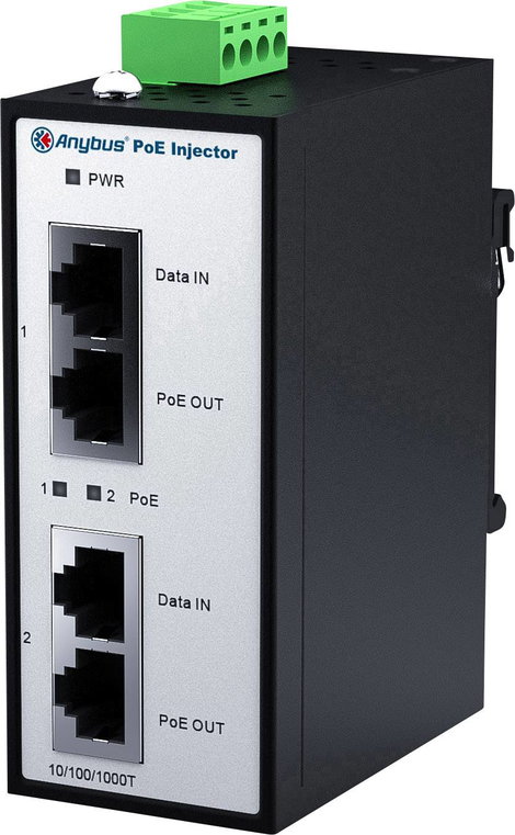 Anybus AWB4006 AWB4006 PoE injektor RJ-45 12 V/DC, 24 V/DC, 36 V/DC, 48 V/DC, 57 V/DC 1 db