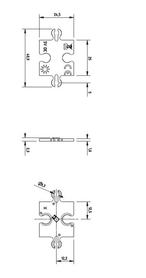 Lumitronix Lapos LED Piros (H x Sz x Ma) 40.90 x 24.50 x 2.30 mm 6. kép