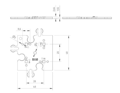 Lumitronix Lapos LED Melegfehér (H x Sz x Ma) 40 x 40 x 4.64 mm 6. kép