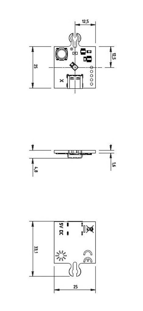 Lumitronix Lapos LED Melegfehér (H x Sz x Ma) 30.10 x 25 x 4.80 mm 6. kép