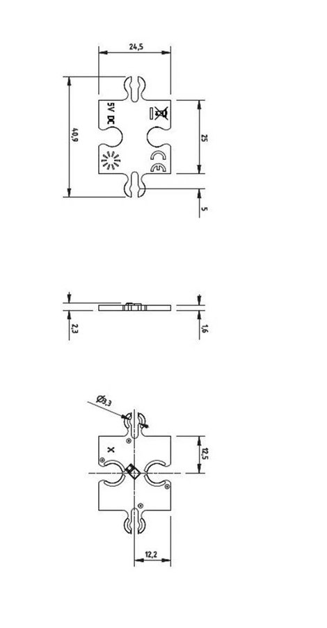 Lumitronix Lapos LED Melegfehér (H x Sz x Ma) 40.90 x 24.50 x 2.30 mm 6. kép