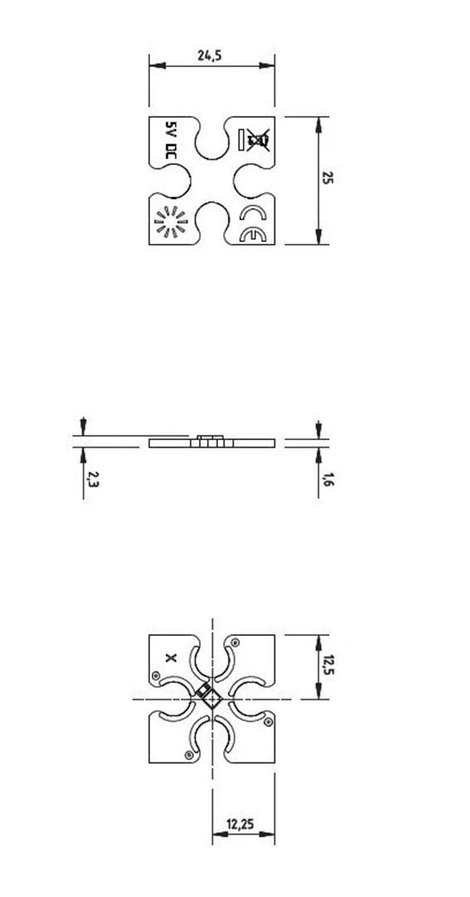Lumitronix Lapos LED Melegfehér (H x Sz x Ma) 25 x 24.50 x 2.30 mm 6. kép