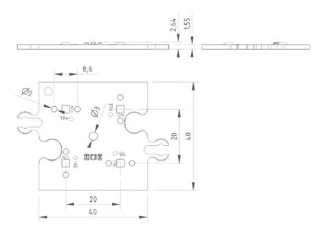 Lumitronix Lapos LED Melegfehér (H x Sz x Ma) 40 x 40 x 4.64 mm 7. kép