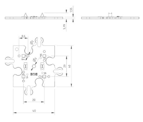 Lumitronix Lapos LED Melegfehér (H x Sz x Ma) 40 x 40 x 4.64 mm 6. kép