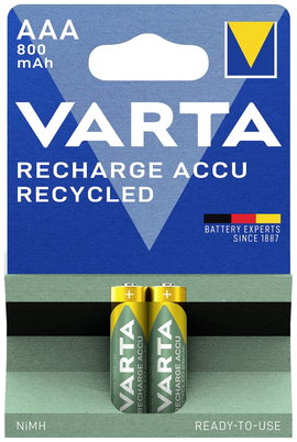 Varta RECH.AC.RECYC.AAA800mAh BLI2 Mikroakku NiMH 800 mAh 1.2 V 2 db
