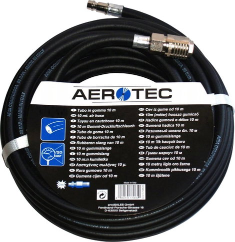 Aerotec Sűrített levegős tömlő 10 m 20 bar