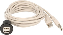 2 x USB 2.0 csatlakozó A - 2 x USB 2.0 csatlakozó A Schlegel Elektrokontakt RRJ_2USB_SW_150 Schlegel