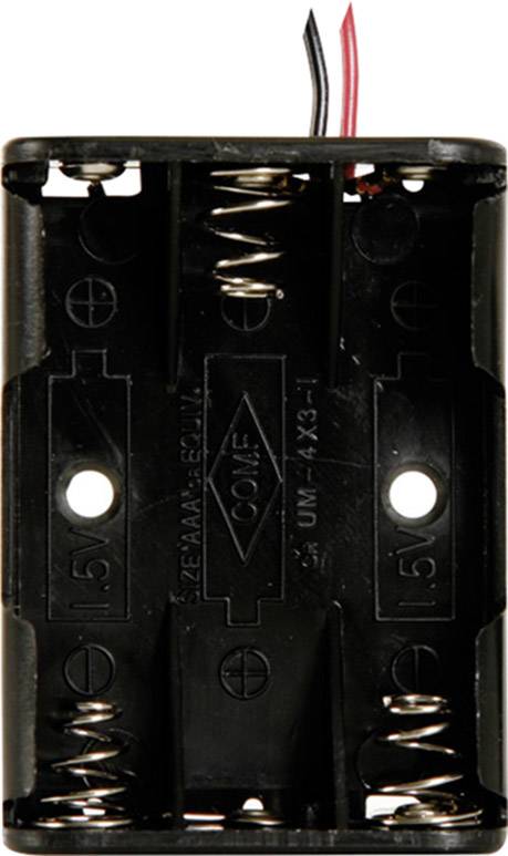 Velleman BH431A Elemtartó 3 Mikro (AAA) Kábeles (H x Sz x Ma) 53 x 38 x 13 mm 2. kép