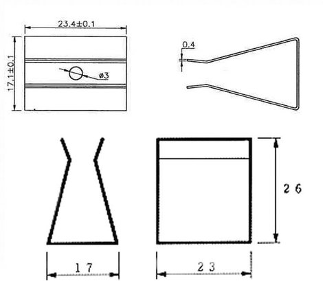 Velleman BH980 Elemtartó 1 9 V-os (H x Sz x Ma) 23 x 17 x 26 mm 2. kép