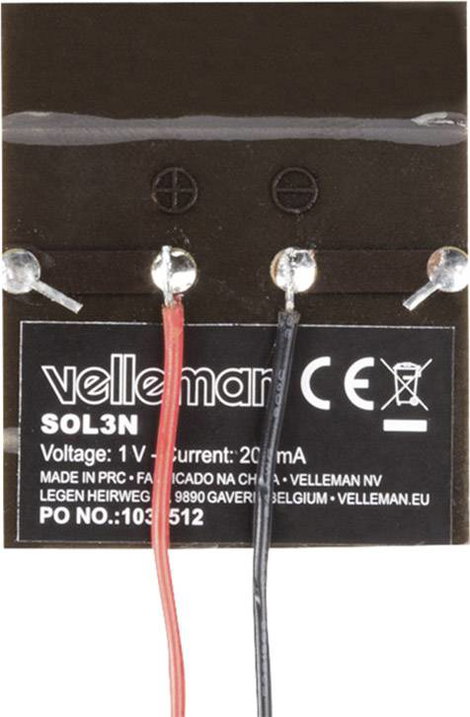 Velleman SOL3N Polikristályos napelem modul 1 V 3. kép
