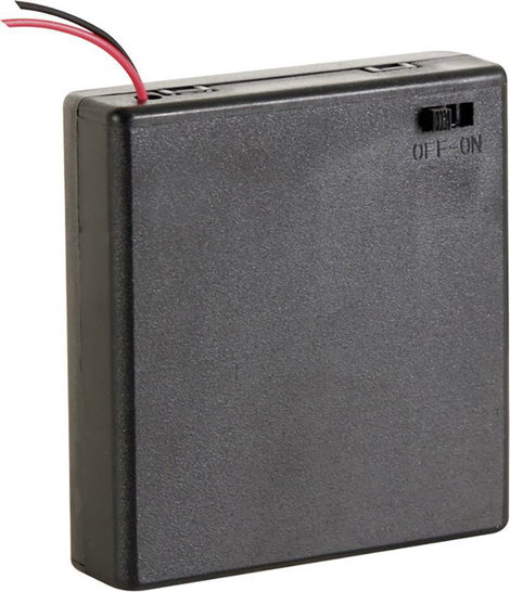 Velleman BH341BSAA Elemtartó 4 Ceruza (AA) Kábeles (H x Sz x Ma) 70 x 65 x 19 mm 3. kép