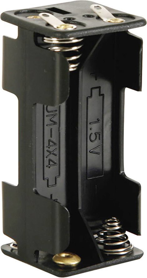 Velleman BH443D Elemtartó 4 Mikro (AAA) Forrasztható csatlakozó (H x Sz x Ma) 53 x 27 x 25 mm