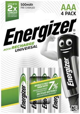 Energizer Universal HR03 Mikroakku NiMH 500 mAh 1.2 V 4 db