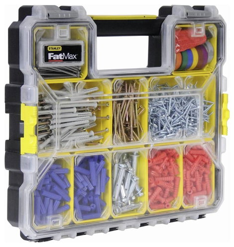 STANLEY Univerzális Rendszerező doboz (H x Sz x Ma) 44.6 x 35.7 x 7.4 cm Rekeszek: 10 Tartalom, tart 7. kép