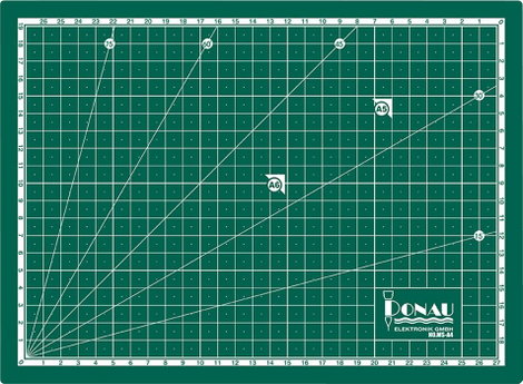 Donau Elektronik Vágószőnyeg (H x Sz) 300 mm x 220 mm Zöld 1 db