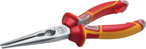 NWS 140-49-VDE-170 VDE Lapos kerek csőrű fogó 170 mm