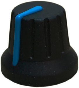 PSP 49009-BL 49009-BL Forgatógomb Mutatóval Fekete, Kék (Ø x Ma) 18.8 mm x 15.24 mm 1 db