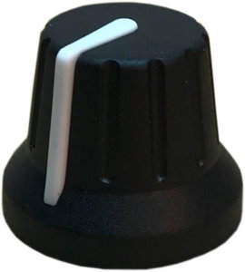 PSP 49009 49009 Forgatógomb Mutatóval Fekete, Fehér (Ø x Ma) 18.8 mm x 15.24 mm 1 db