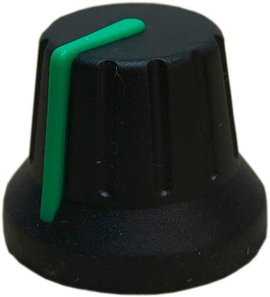 PSP 49009-GREEN 49009-GREEN Forgatógomb Mutatóval Fekete, Zöld (Ø x Ma) 18.8 mm x 15.24 mm 1 db