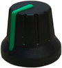 PSP 49009-GREEN 49009-GREEN Forgatógomb Mutatóval Fekete, Zöld (Ø x Ma) 18.8 mm x 15.24 mm 1 db bélyegkép