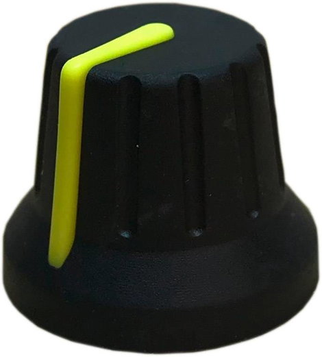PSP 49009-Y 49009-Y Forgatógomb Mutatóval Fekete, Sárga (Ø x Ma) 18.8 mm x 15.24 mm 1 db