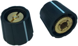 PSP S150-600-1 S150-600-1 Forgatógomb Fekete (Ø x Ma) 15 mm x 13.5 mm 1 db