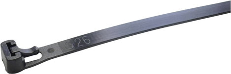 WKK 118227071 118227071 Kábelkötöző 370 mm 7.60 mm Fekete Nyitható, UV stabilizált 100 db