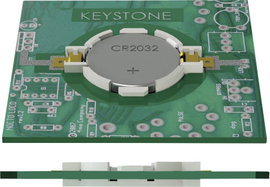 Keystone Electronics 1057 Gombelemtartó 1x CR 2032 Vízszintes, Felületi SMD szerelés (H x Sz x Ma) 3