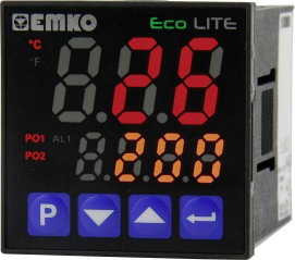 Emko ecoLITE.4.5.2R.0.0 Hőmérséklet szabályozó Pt100, J, K, R, S, T, L -199 - +999 °C Relé, 5 A (H x