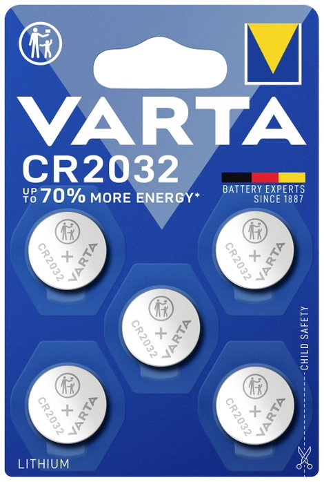 Varta Gombelem CR 2032 3 V 5 db 220 mAh Lítium LITHIUM Coin CR2032 Bli 5 3. kép