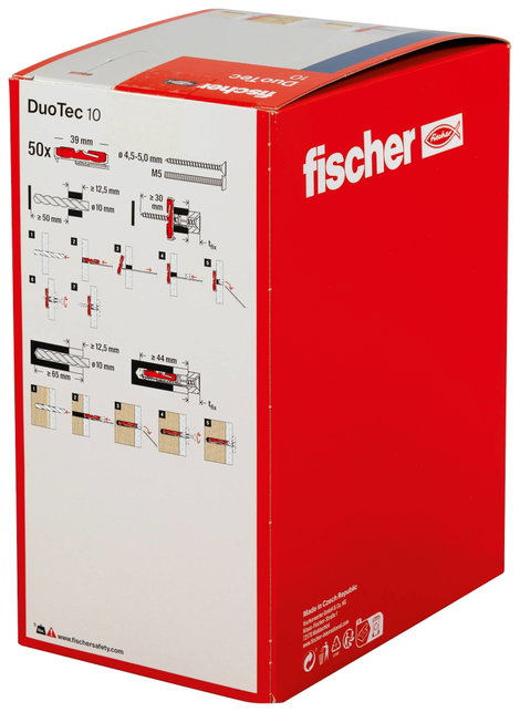 Fischer DUOTEC 10 Kampós tipli 47 mm 10 mm 537258 50 db 3. kép