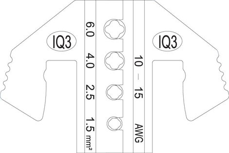 TOOLCRAFT PLE-IQ3 1595620 Krimpelő betét Napelemes dugós csatlakozó 6.0 - 1.5 mm² Alkalmas márka TOO 3. kép