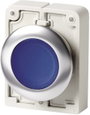 Eaton 182940 M30C-FDL-B Nyomógomb lapos, kerek, krómozott Kék 1 db bélyegkép