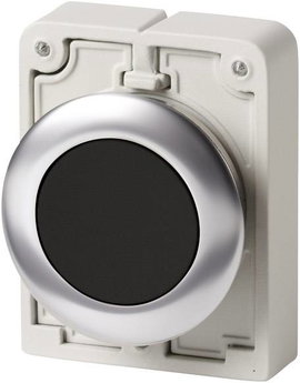 Eaton 182959 M30C-FD-S Nyomógomb lapos, kerek, krómozott Fekete 1 db