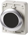 Eaton 182959 M30C-FD-S Nyomógomb lapos, kerek, krómozott Fekete 1 db bélyegkép