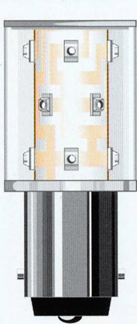 Oshino ODW01SM12B15­24 LED-es jelzőlámpa Fehér BA15d 24 V/AC, 24 V/DC 6600 mlm