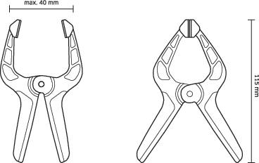 Toolcraft 4 rugós bilincs 40 mm 5 kg TOOLCRAFT 1611470 Visszavonás:50 mm 4. kép