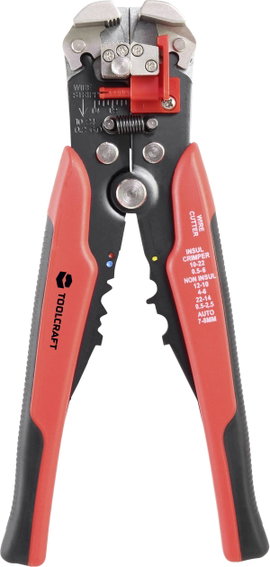 Automatikus krimpelő és csupaszoló fogó 0,15-6 mm² 26-10 AWG Toolcraft TO-4861944