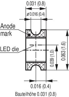 OSRAM Osram SMD LED 0603 Sárga 6 mcd 160 ° 20 mA 2.2 V 2. kép