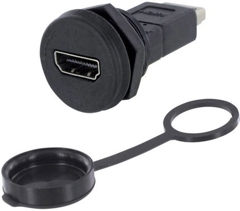 encitech 1310-1033-01 HDMI adapter Adapter, beépíthető Pólusszám: 19 Fekete 1 db
